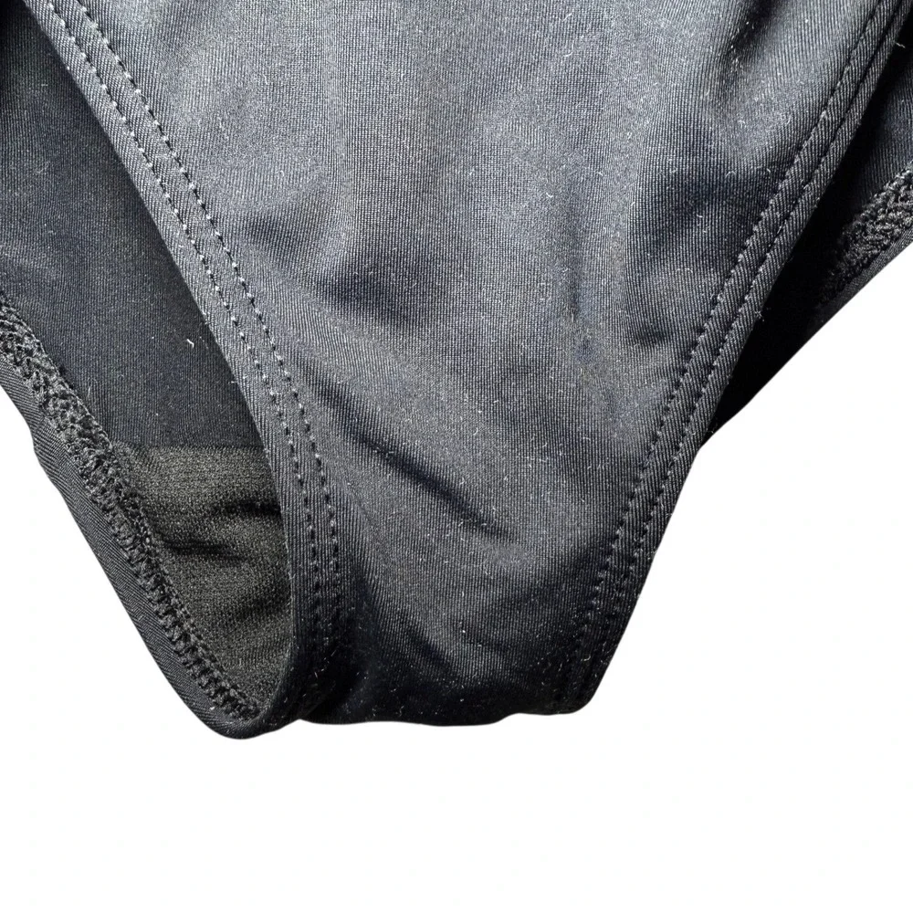 Lauren Ralph Lauren Black One Piece Swimsuit Women Ruched V Neck US‎ 10